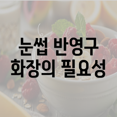 눈썹 반영구 화장의 필요성