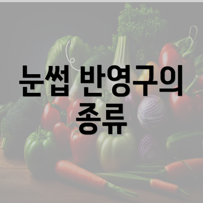 눈썹 반영구의 종류