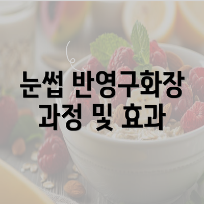 눈썹 반영구화장 과정 및 효과