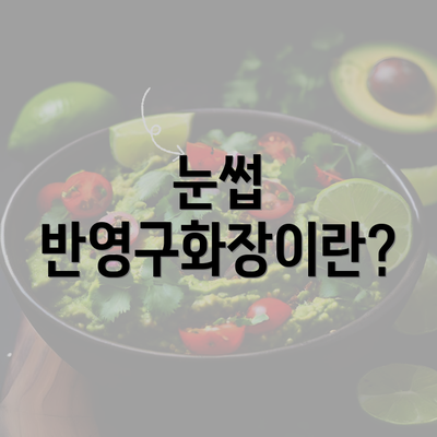 눈썹 반영구화장이란?