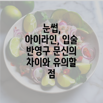 눈썹, 아이라인, 입술 반영구 문신의 차이와 유의할 점