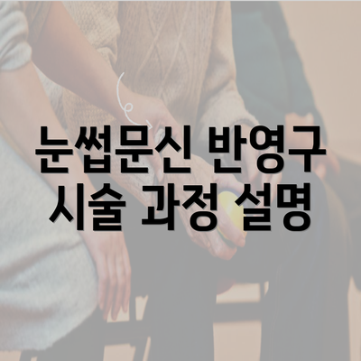 눈썹문신 반영구 시술 과정 설명