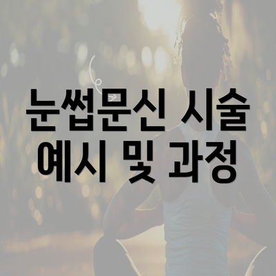 눈썹문신 시술 예시 및 과정