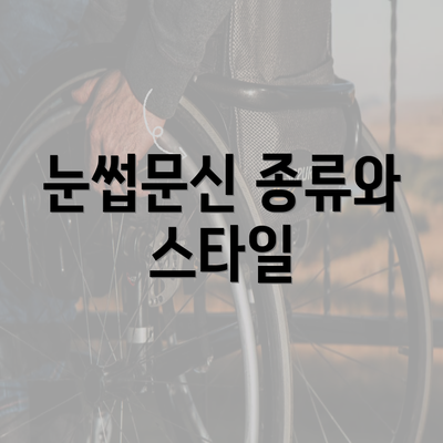 눈썹문신 종류와 스타일