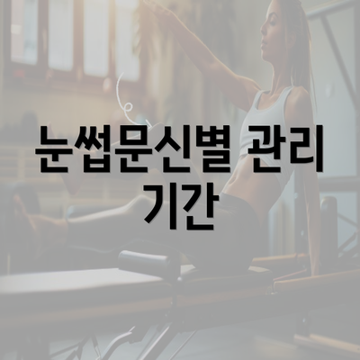 눈썹문신별 관리 기간