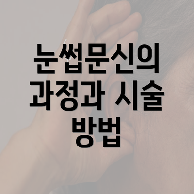 눈썹문신의 과정과 시술 방법