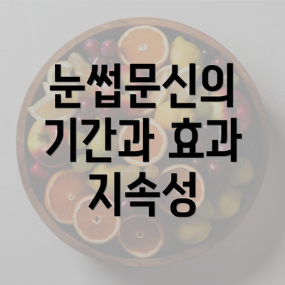 눈썹문신의 기간과 효과 지속성