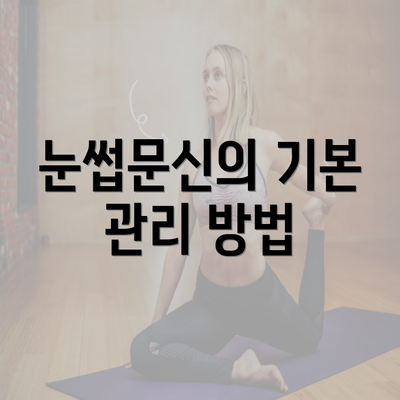 눈썹문신의 기본 관리 방법