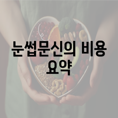 눈썹문신의 비용 요약