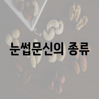 눈썹문신의 종류