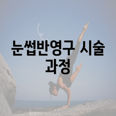 눈썹반영구 시술 과정