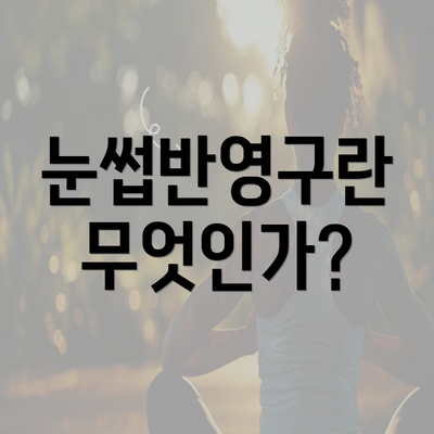 눈썹반영구란 무엇인가?