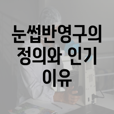 눈썹반영구의 정의와 인기 이유