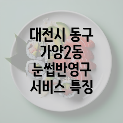 대전시 동구 가양2동 눈썹반영구 서비스 특징