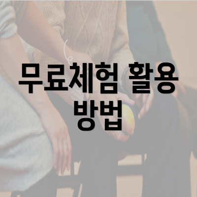 무료체험 활용 방법