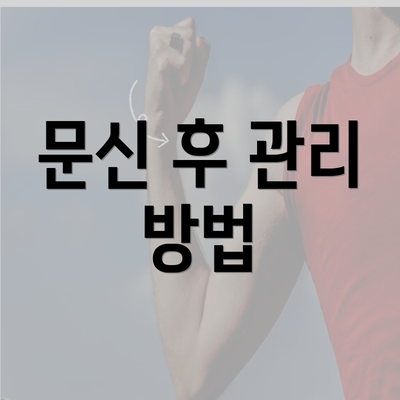 문신 후 관리 방법