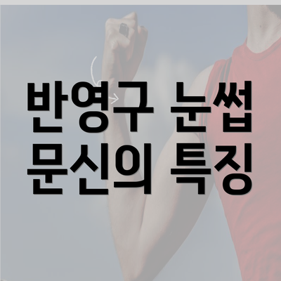 반영구 눈썹 문신의 특징