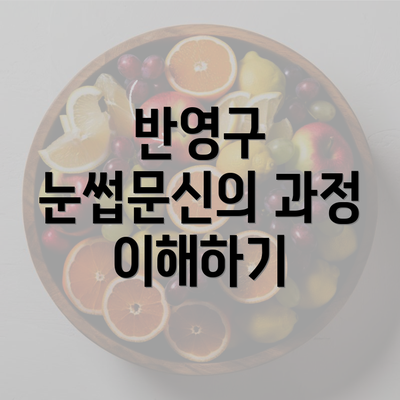 반영구 눈썹문신의 과정 이해하기