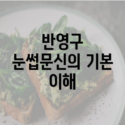 반영구 눈썹문신의 기본 이해