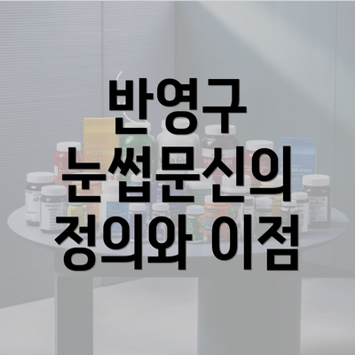 반영구 눈썹문신의 정의와 이점