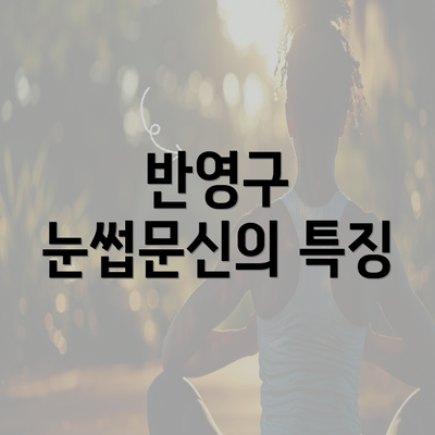 반영구 눈썹문신의 특징