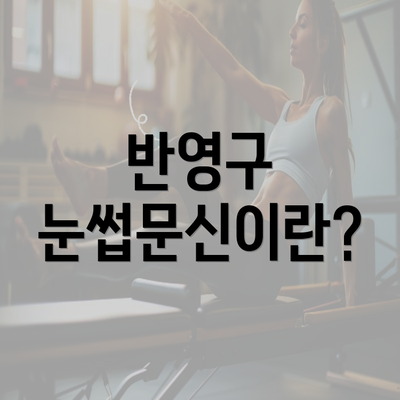 반영구 눈썹문신이란?