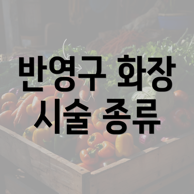 반영구 화장 시술 종류