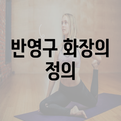 반영구 화장의 정의