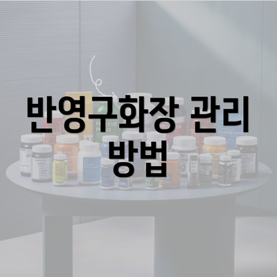 반영구화장 관리 방법