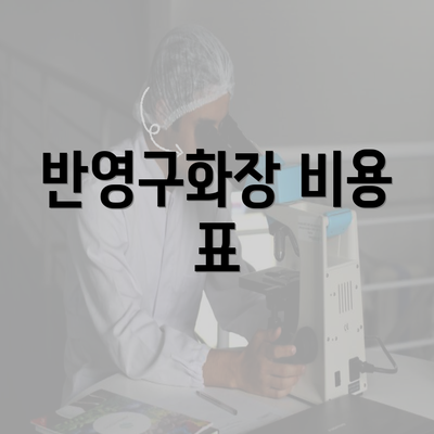 반영구화장 비용 표