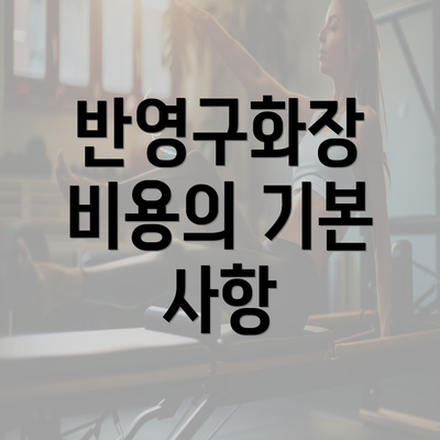 반영구화장 비용의 기본 사항