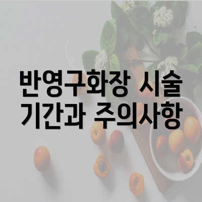 반영구화장 시술 기간과 주의사항