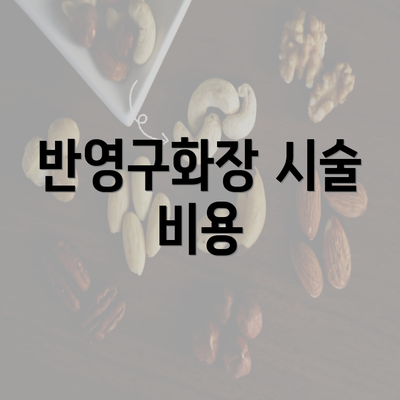 반영구화장 시술 비용