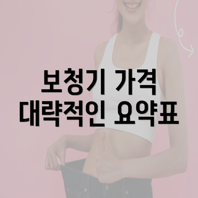 보청기 가격 대략적인 요약표