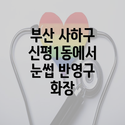 부산 사하구 신평1동에서 눈썹 반영구 화장