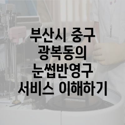 부산시 중구 광복동의 눈썹반영구 서비스 이해하기