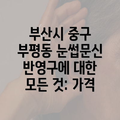 부산시 중구 부평동 눈썹문신 반영구에 대한 모든 것: 가격