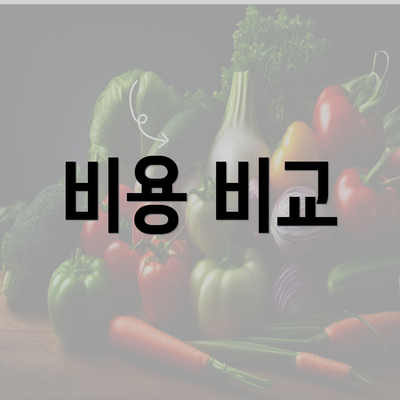 비용 비교