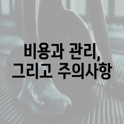 비용과 관리, 그리고 주의사항