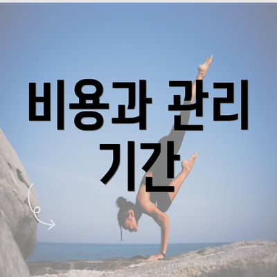 비용과 관리 기간