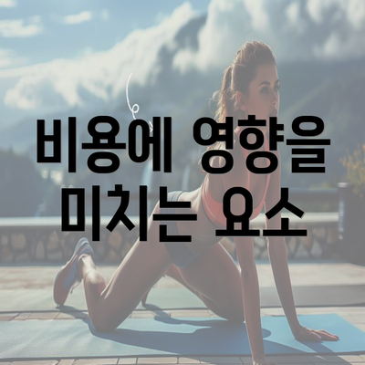 비용에 영향을 미치는 요소