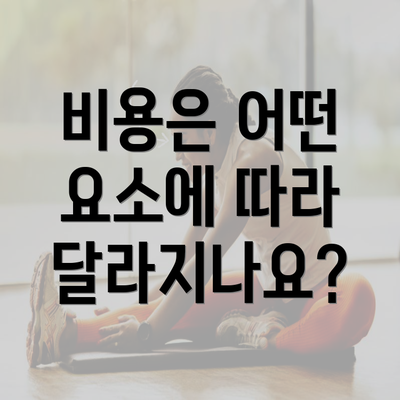 비용은 어떤 요소에 따라 달라지나요?