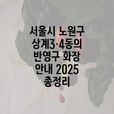 서울시 노원구 상계3·4동의 반영구 화장 안내 2025 총정리