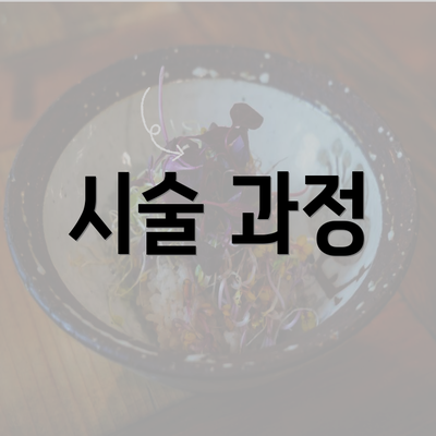 시술 과정