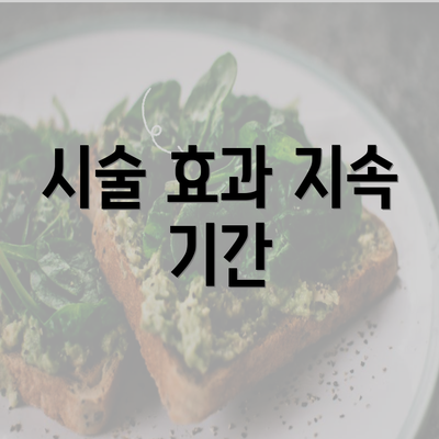 시술 효과 지속 기간