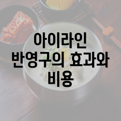 아이라인 반영구의 효과와 비용