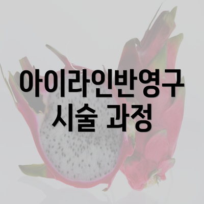 아이라인반영구 시술 과정