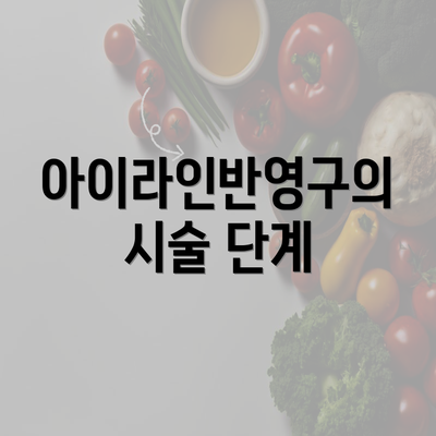 아이라인반영구의 시술 단계