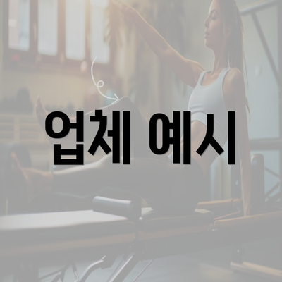 업체 예시