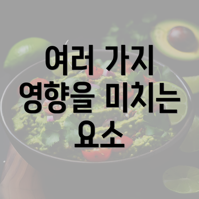 여러 가지 영향을 미치는 요소